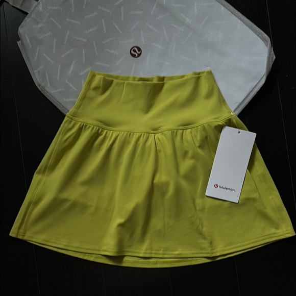 lululemon athletica Dresses & Skirts - LULULEMON ALIGN HR SKIRT IN SERPENTINE YELLOW SZ 4 NWT